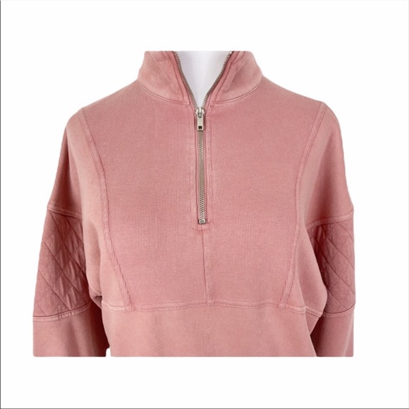 NWT Wild Fable Quilted Quarter Zip Sweatshirt - Picture 3 of 8